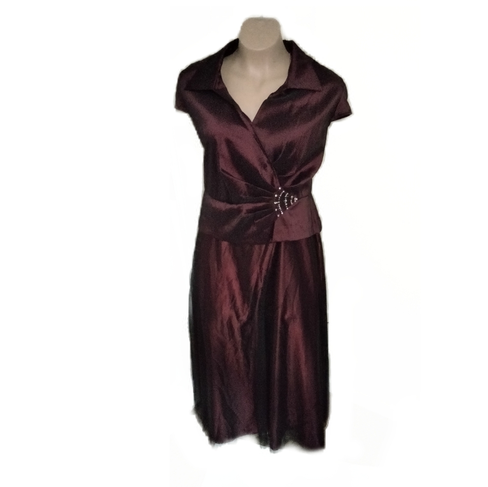 Burgundy ball gown